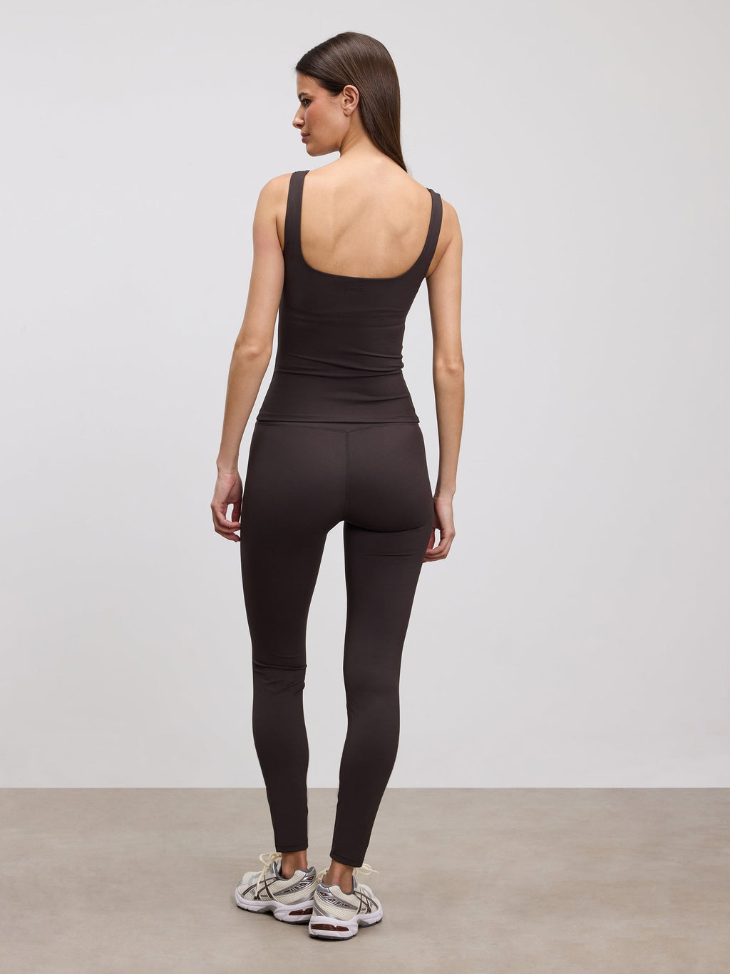 Womens Active Square Neck Vest in Brown