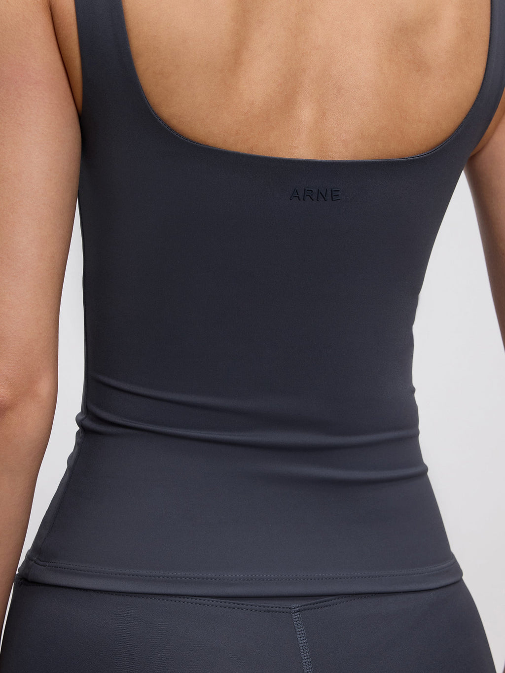 Womens Active Square Neck Vest in Slate Blue