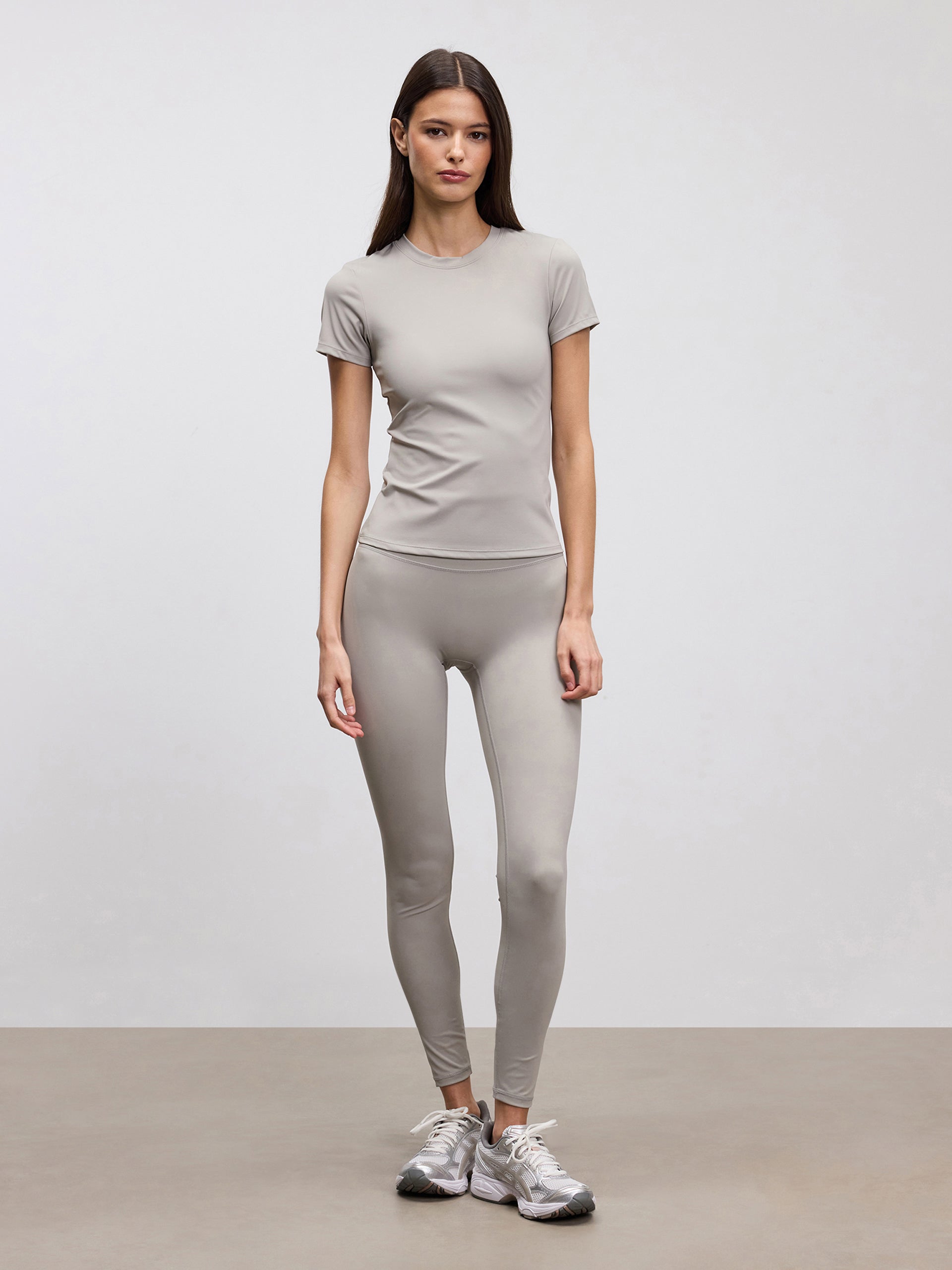 Womens Active T-Shirt in Stone