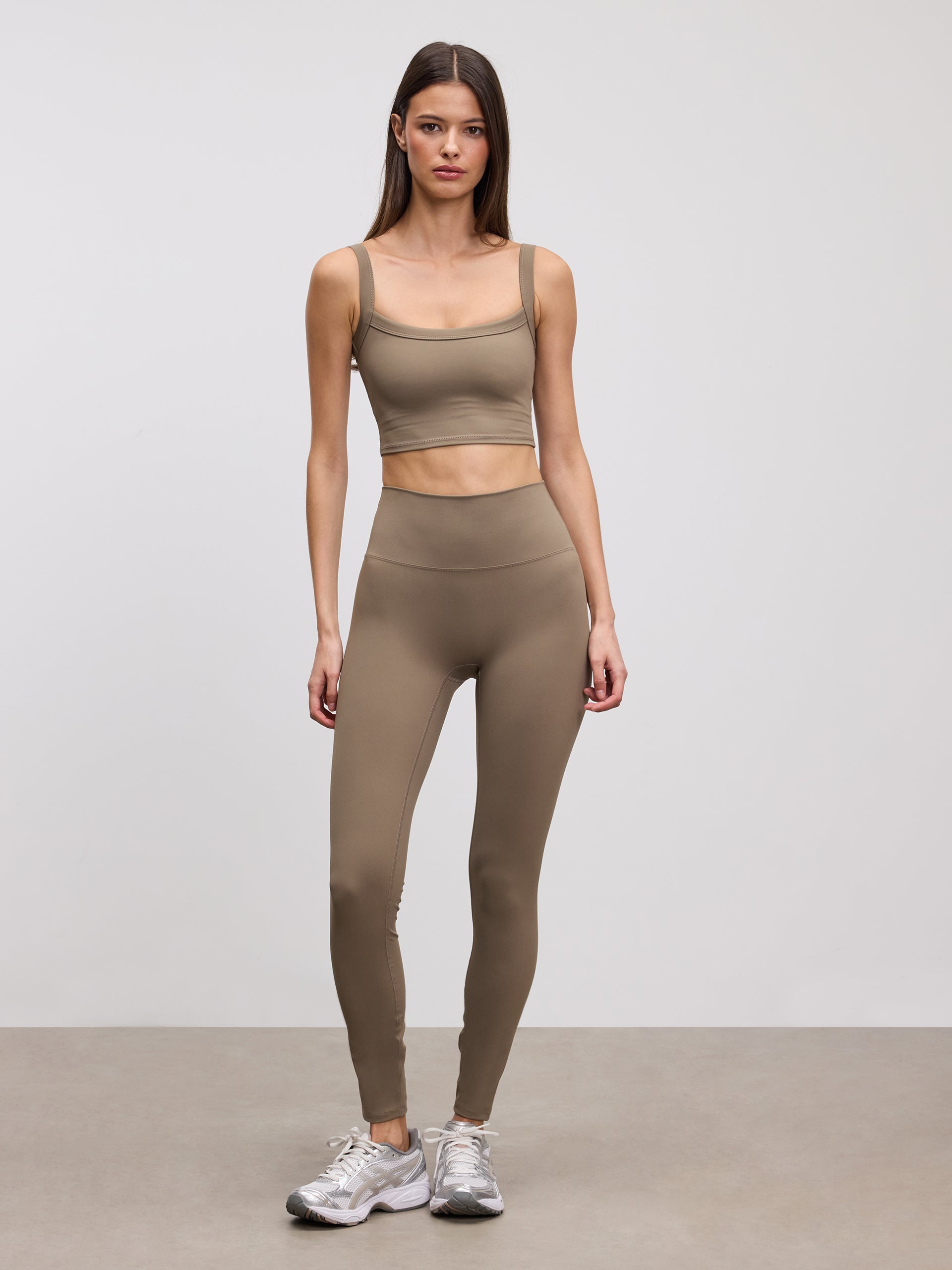 Womens Active Sports Bra in Taupe