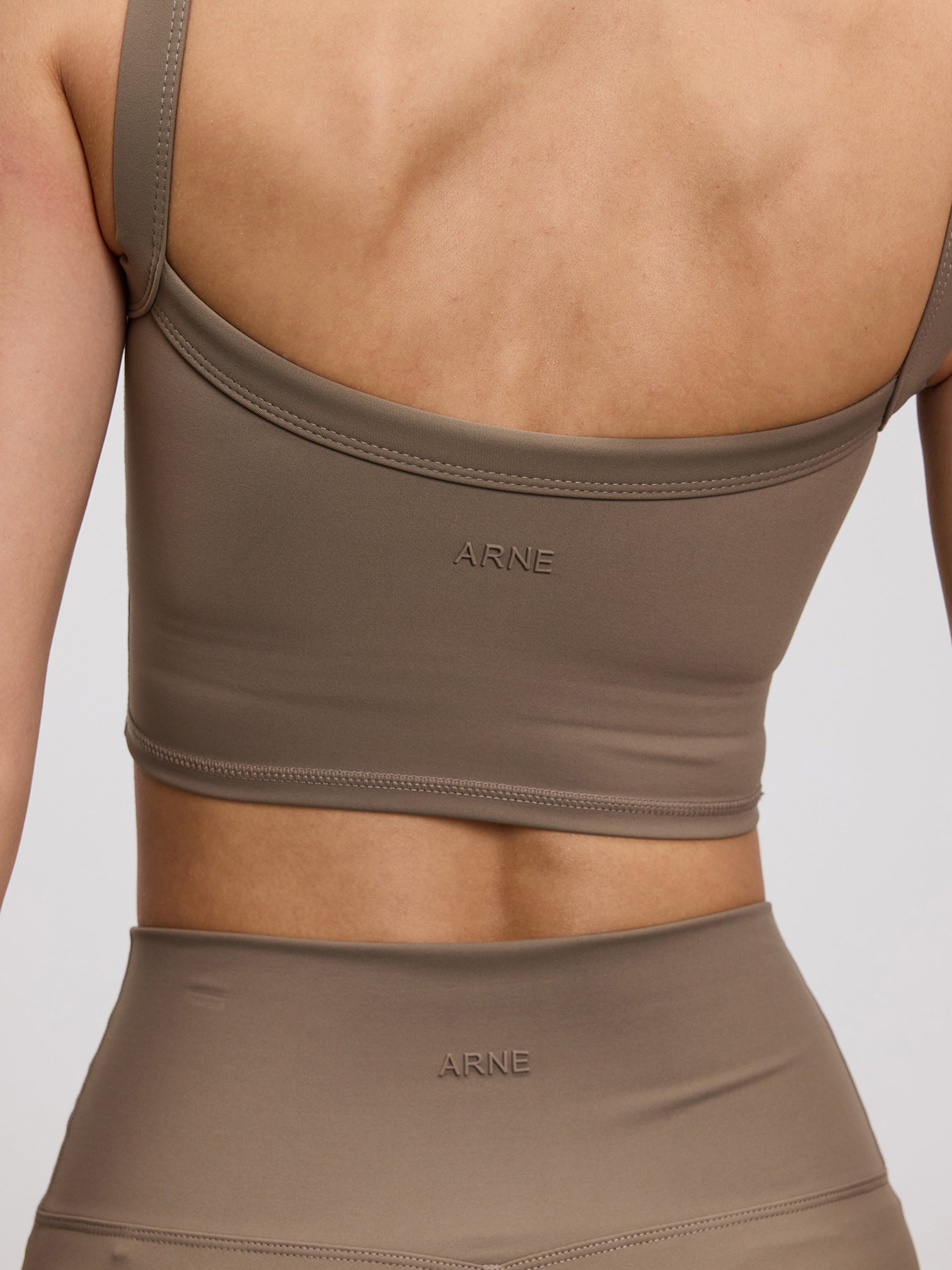 Womens Active Sports Bra in Taupe