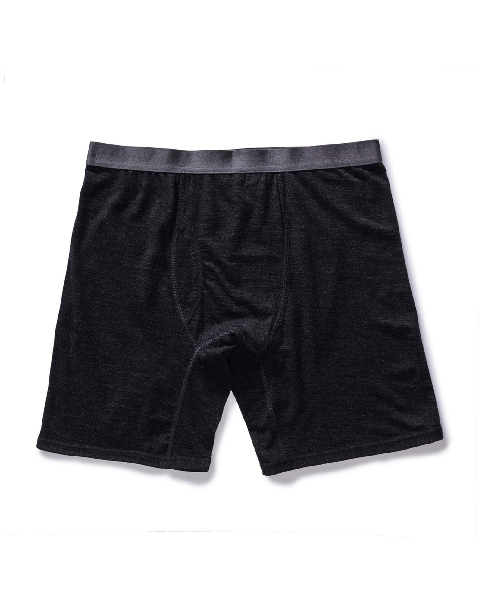 The Merino Boxer in Heather Black