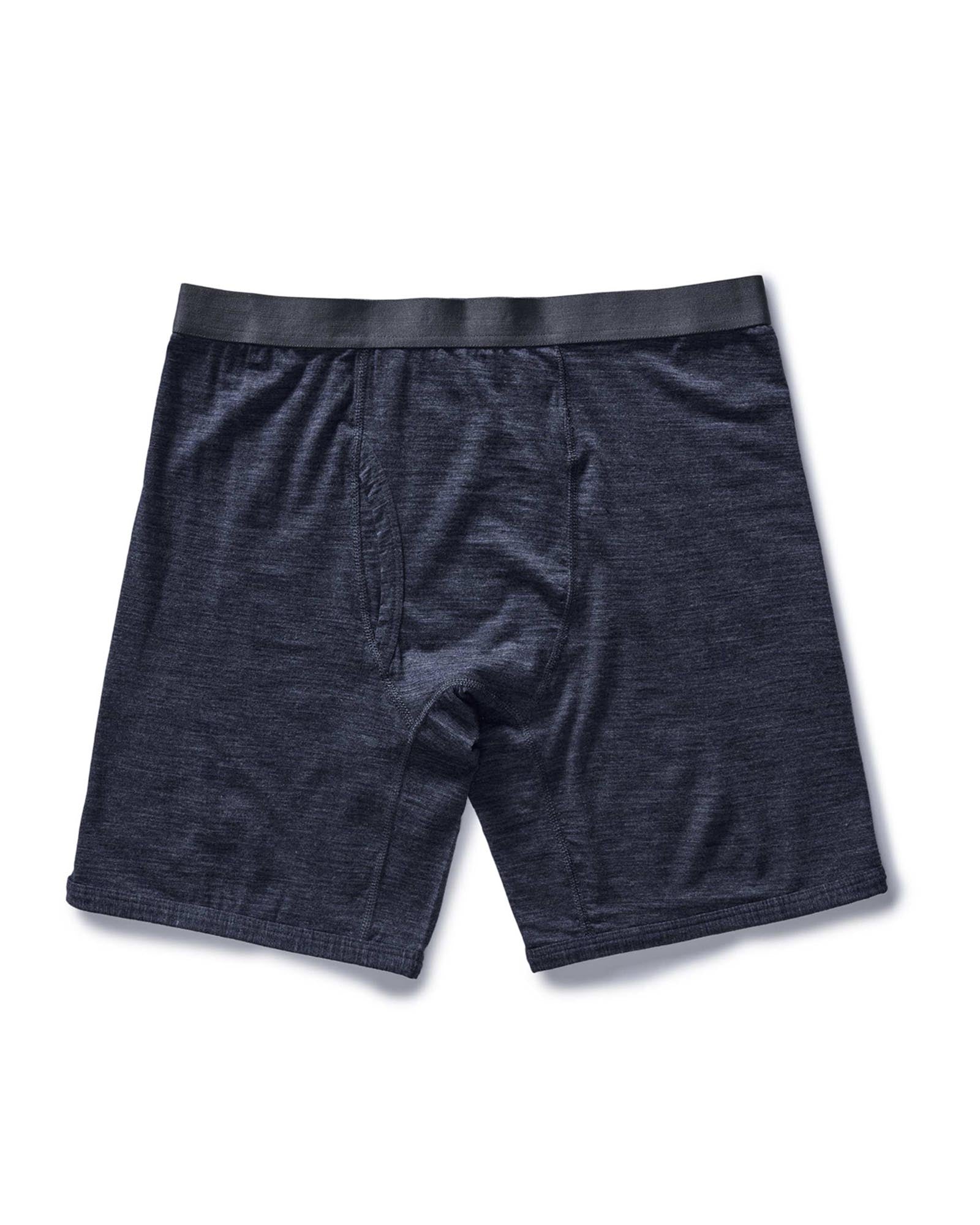 The Merino Boxer in Heather Navy