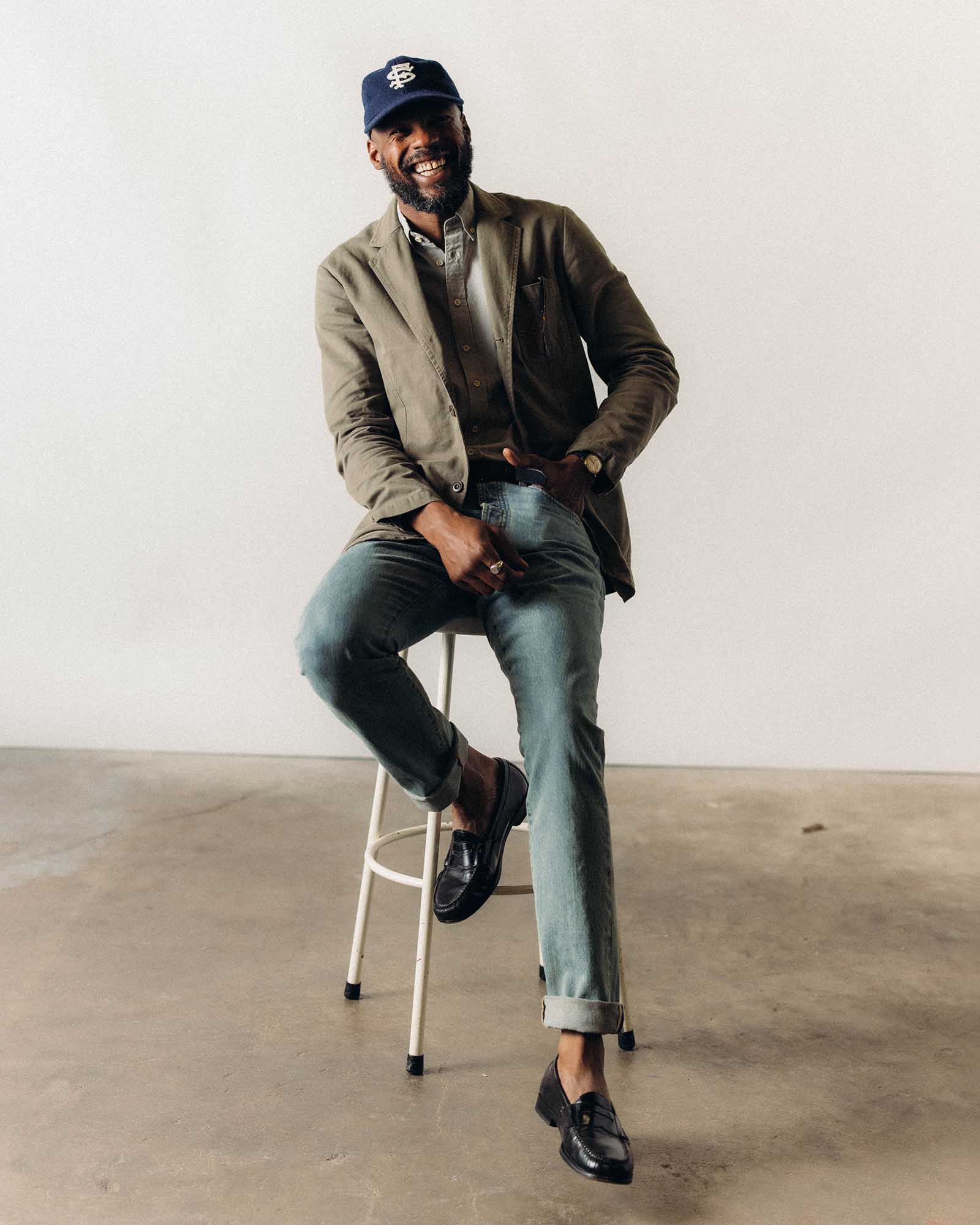 The Foundation Sportcoat in Organic Smoked Olive Twill