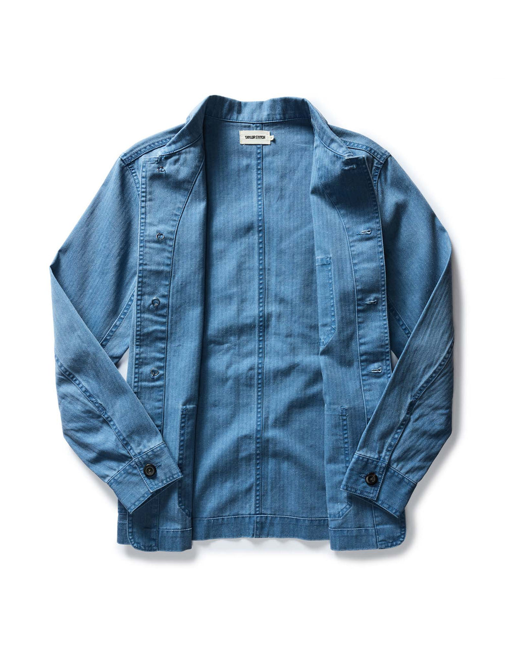 The Ojai Jacket in French Blue Herringbone
