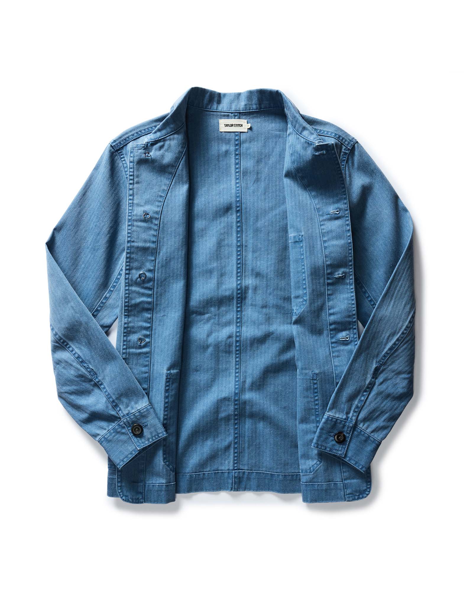 The Ojai Jacket in French Blue Herringbone
