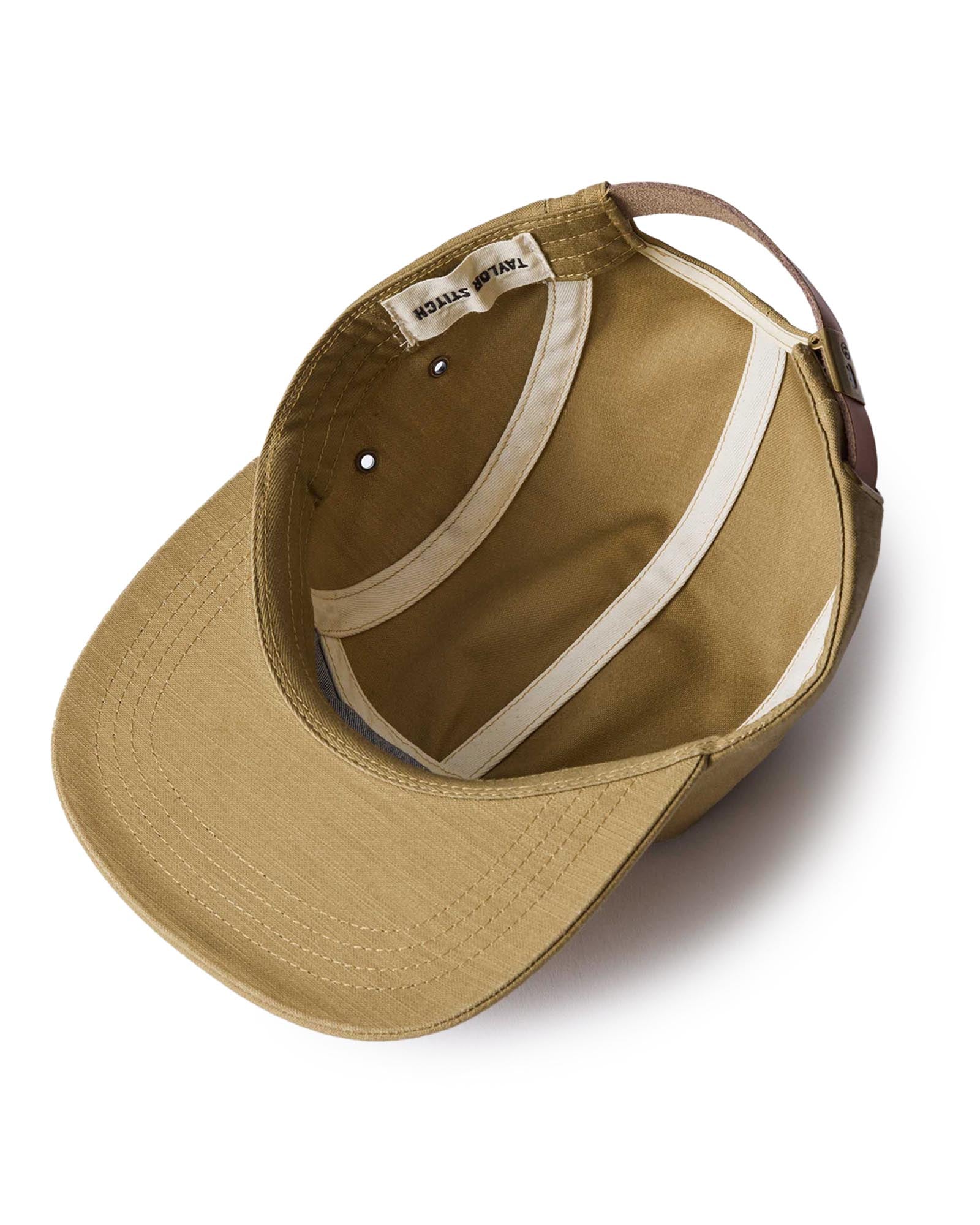 The 5-Panel Cap in Khaki Reverse Sateen