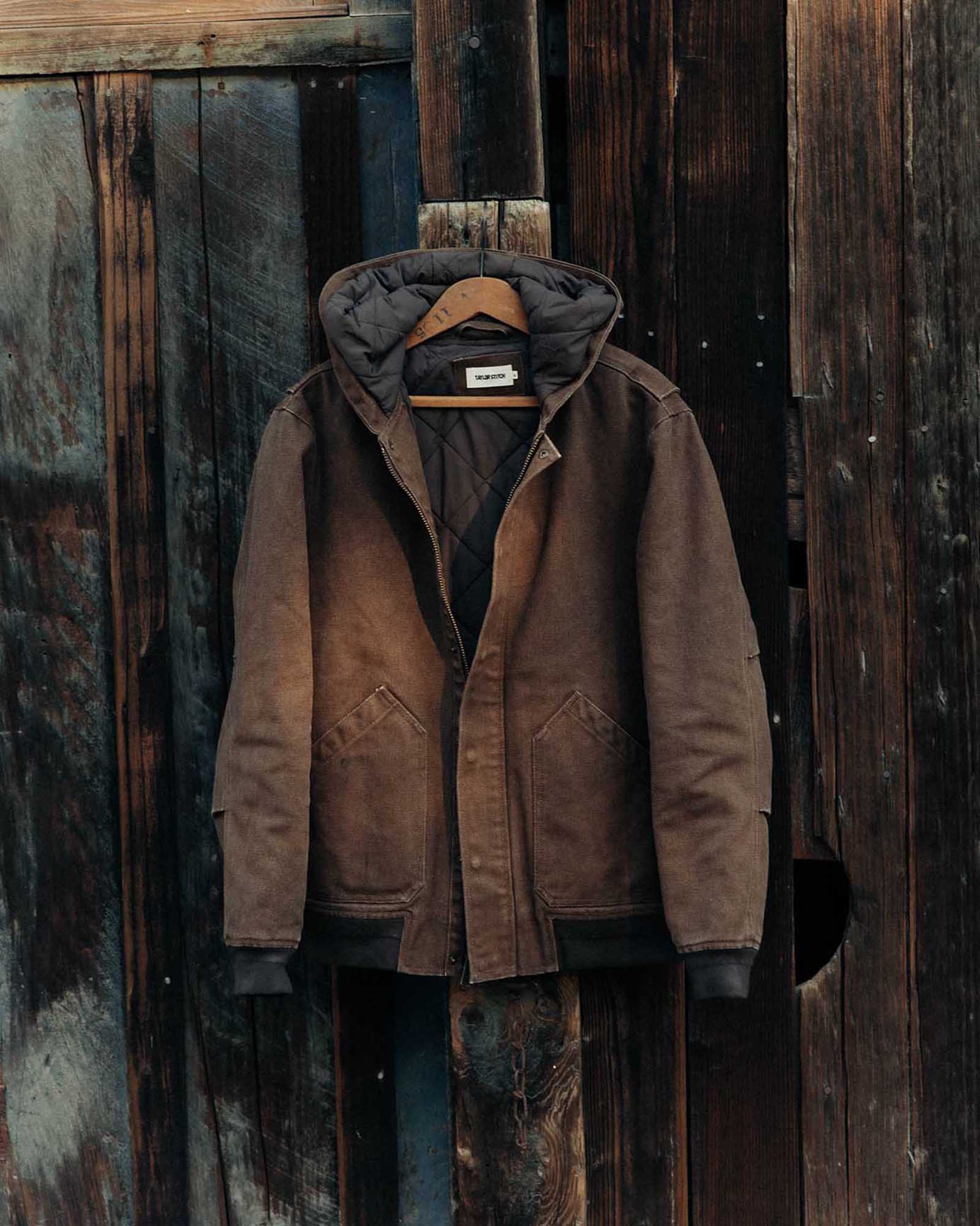 The Workhorse Hoodie in Aged Penny Chipped Canvas