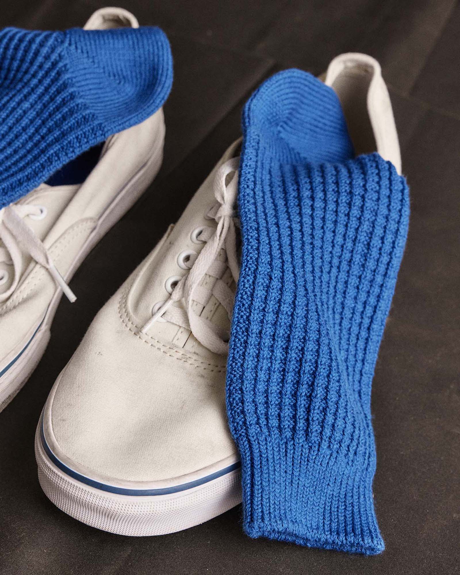The Waffle Sock in Cobalt