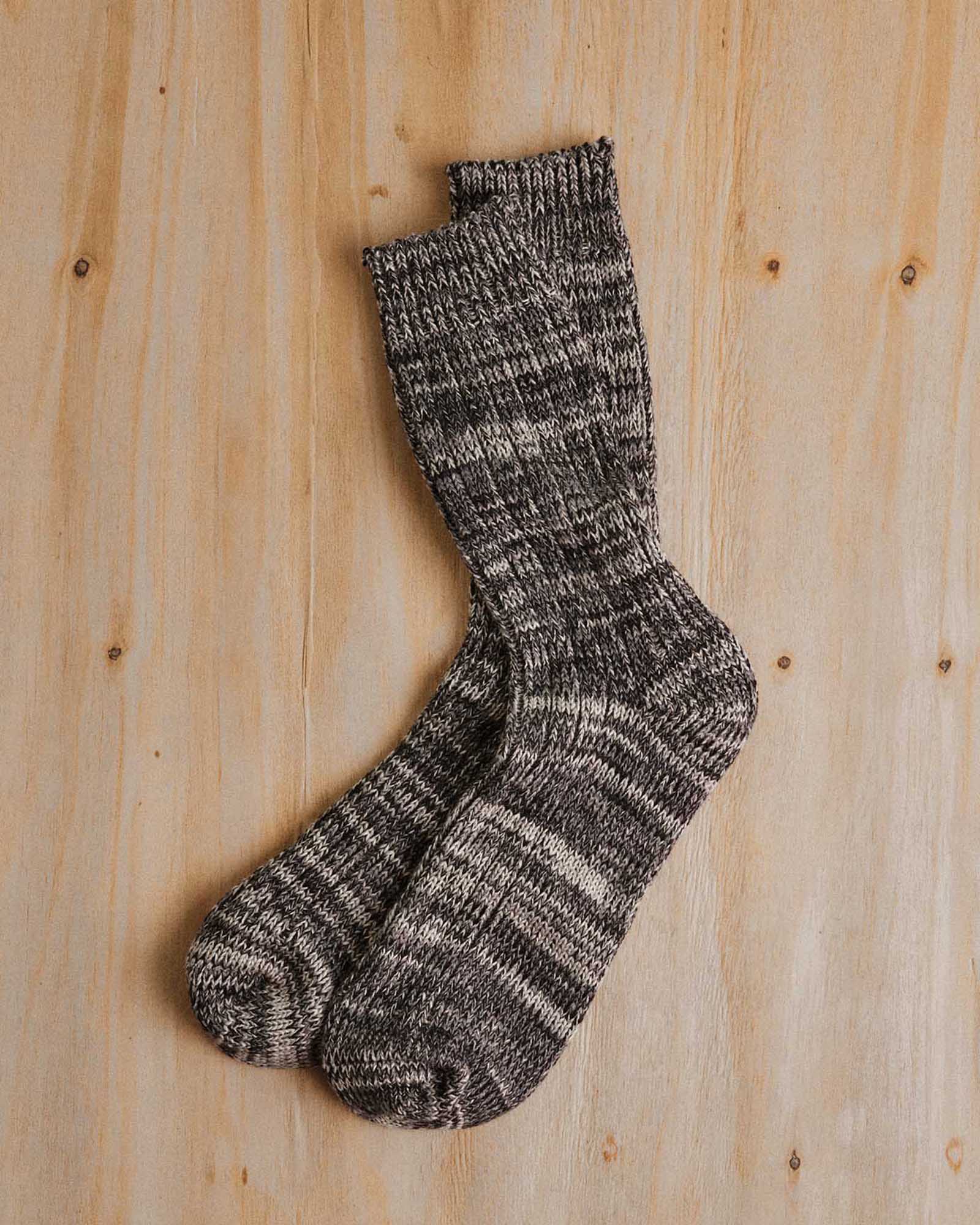 The Camp Sock in Marled Blue