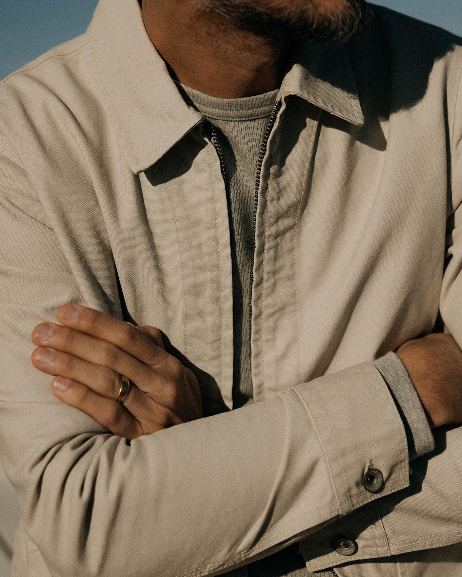 The Shifter Jacket in Stone Pigment Canvas