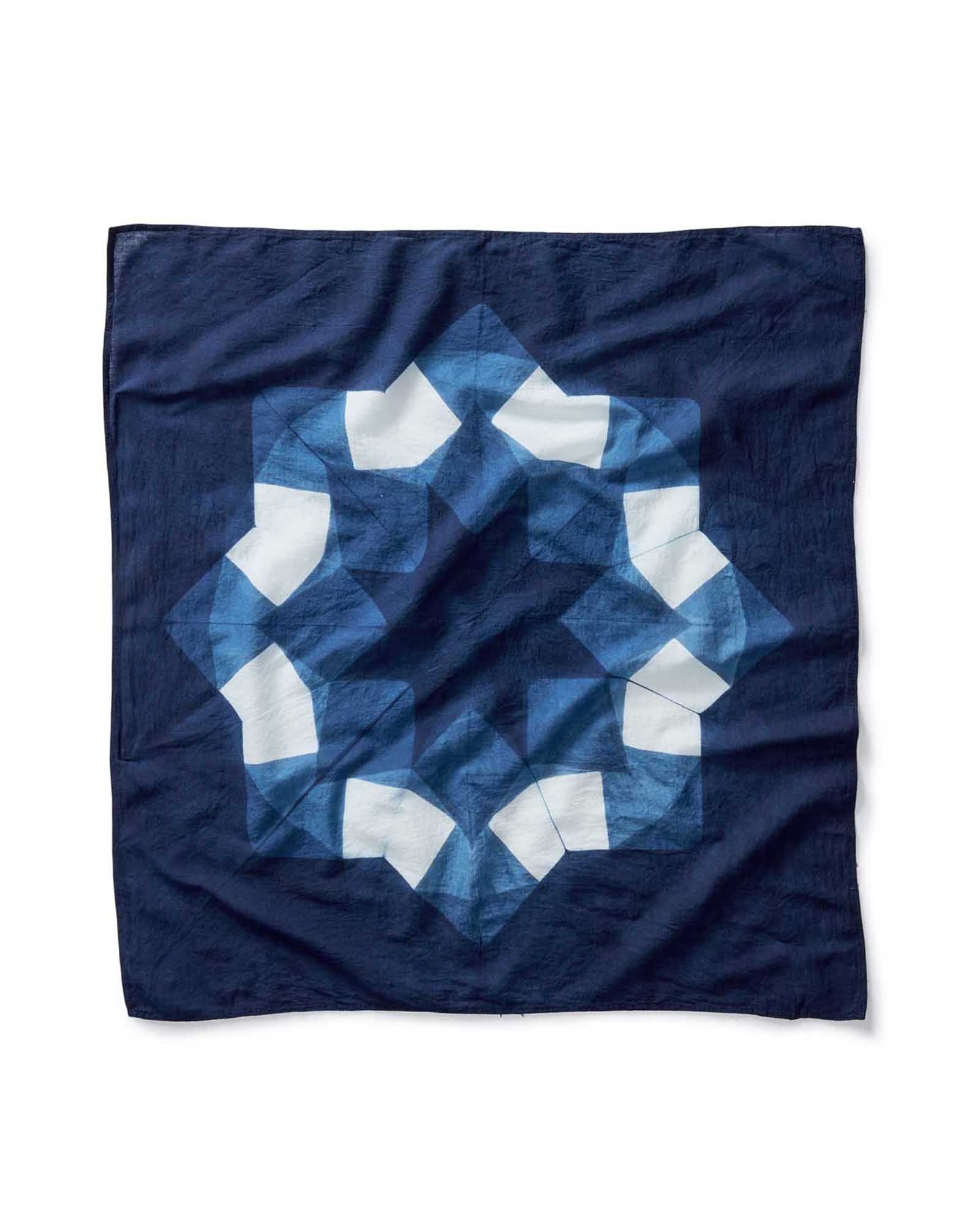 The Hand Dyed Bandana in Indigo Burst