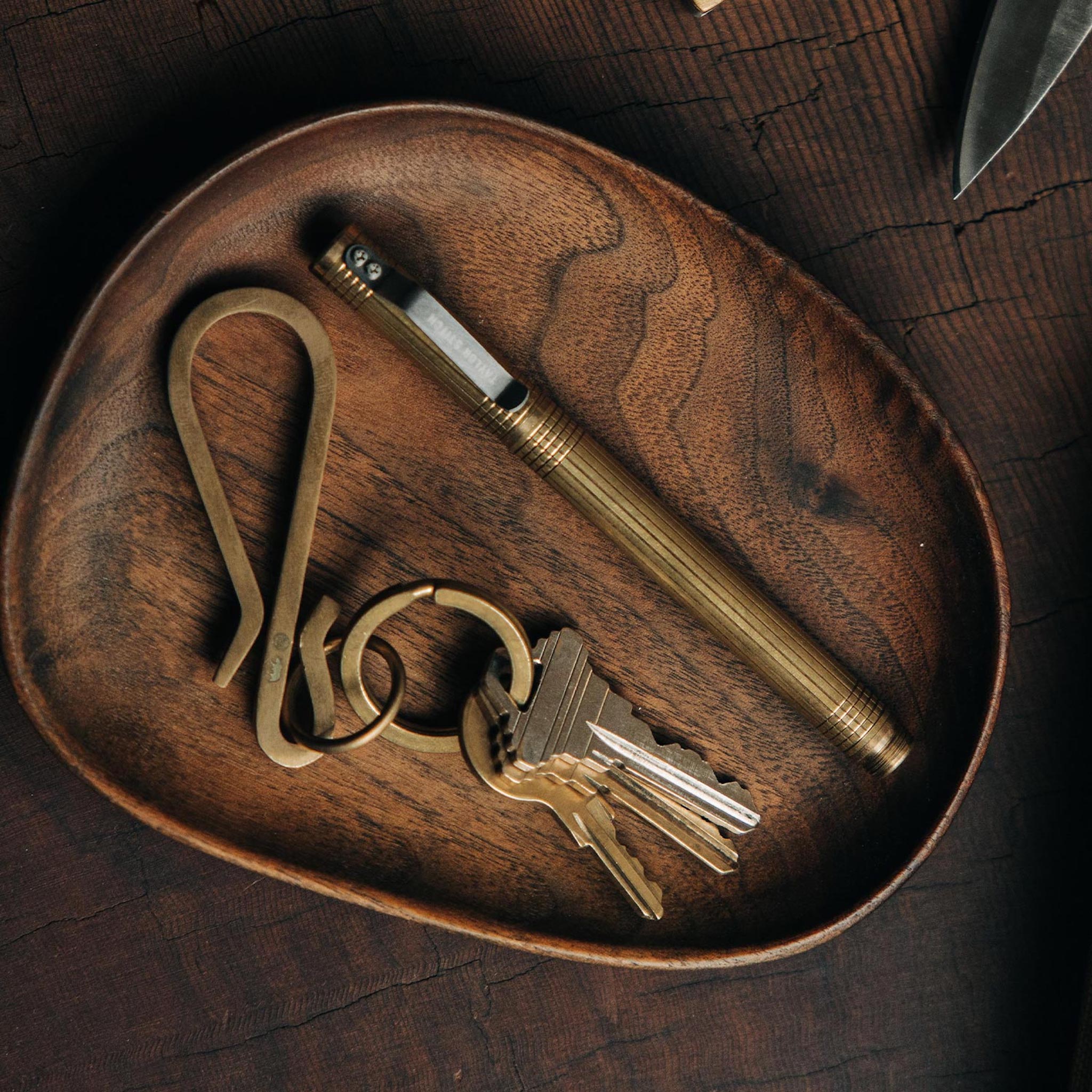 The Keyhook in Raw Brass