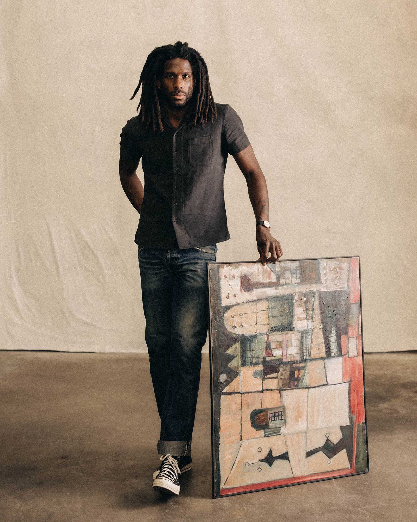The Conrad Shirt in Faded Black Linen