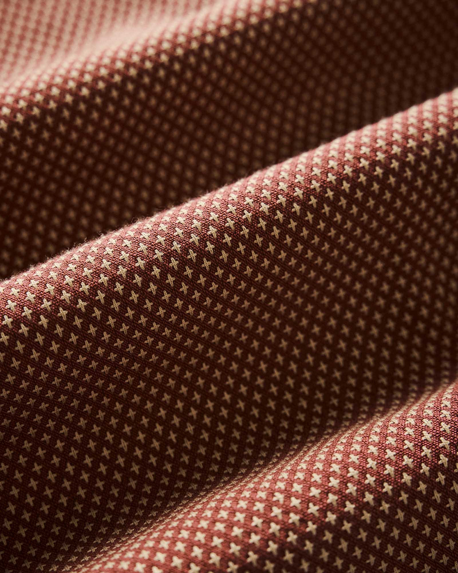 The Conrad Shirt in Fired Brick Dobby