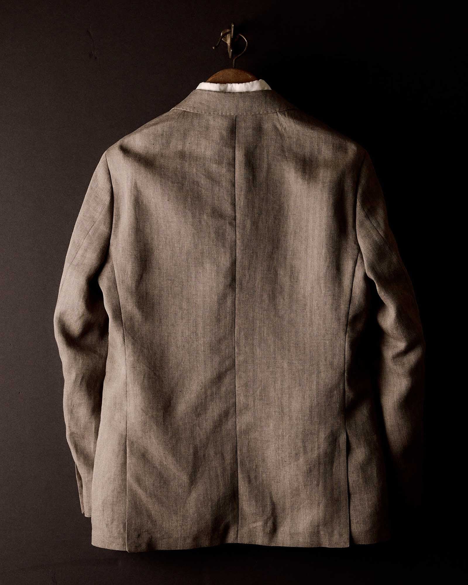 The Stevens Sportcoat in Coffee Linen Herringbone