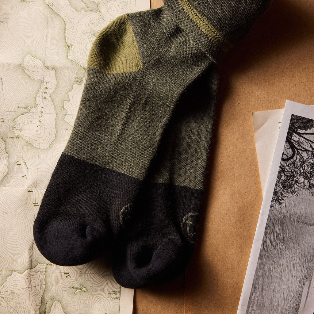 The Merino Sock in Olive