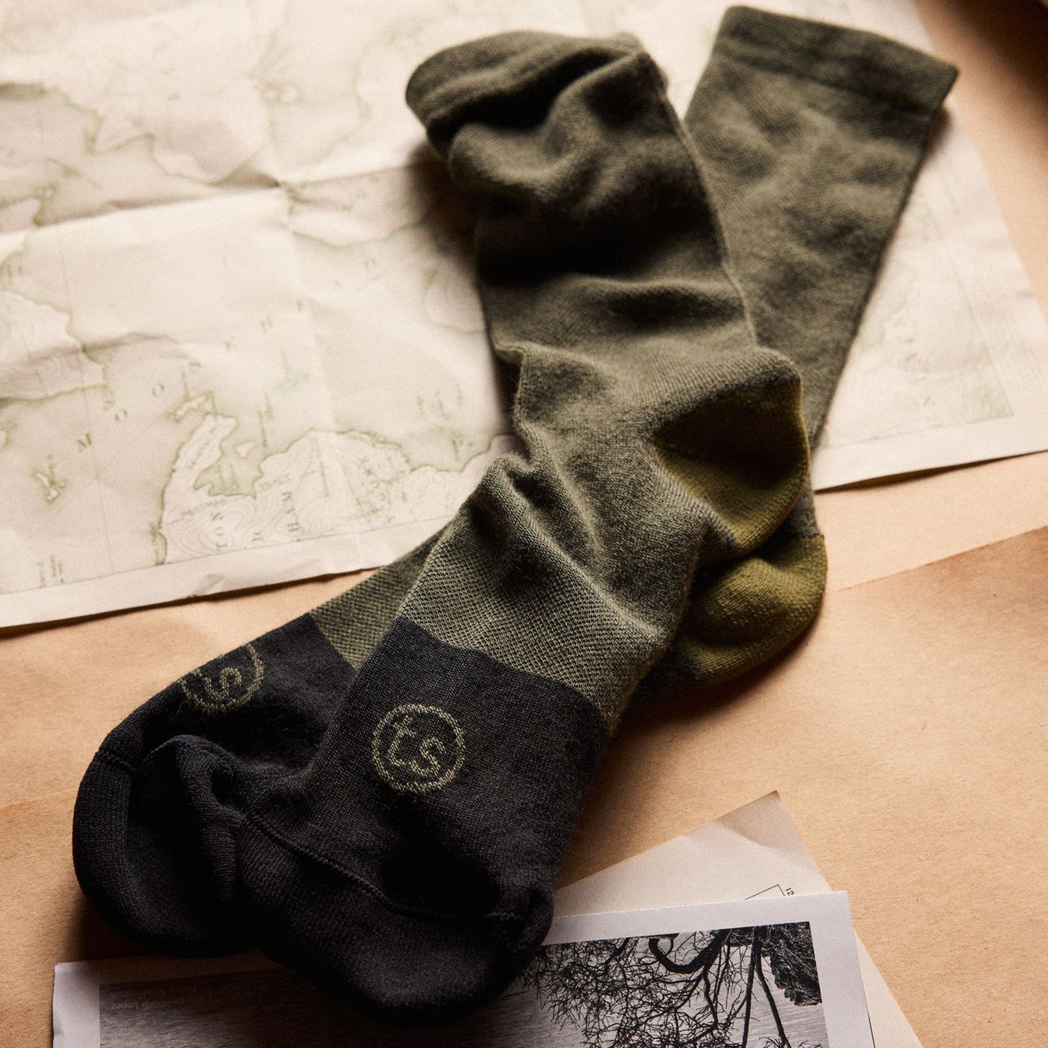 The Merino Sock in Olive