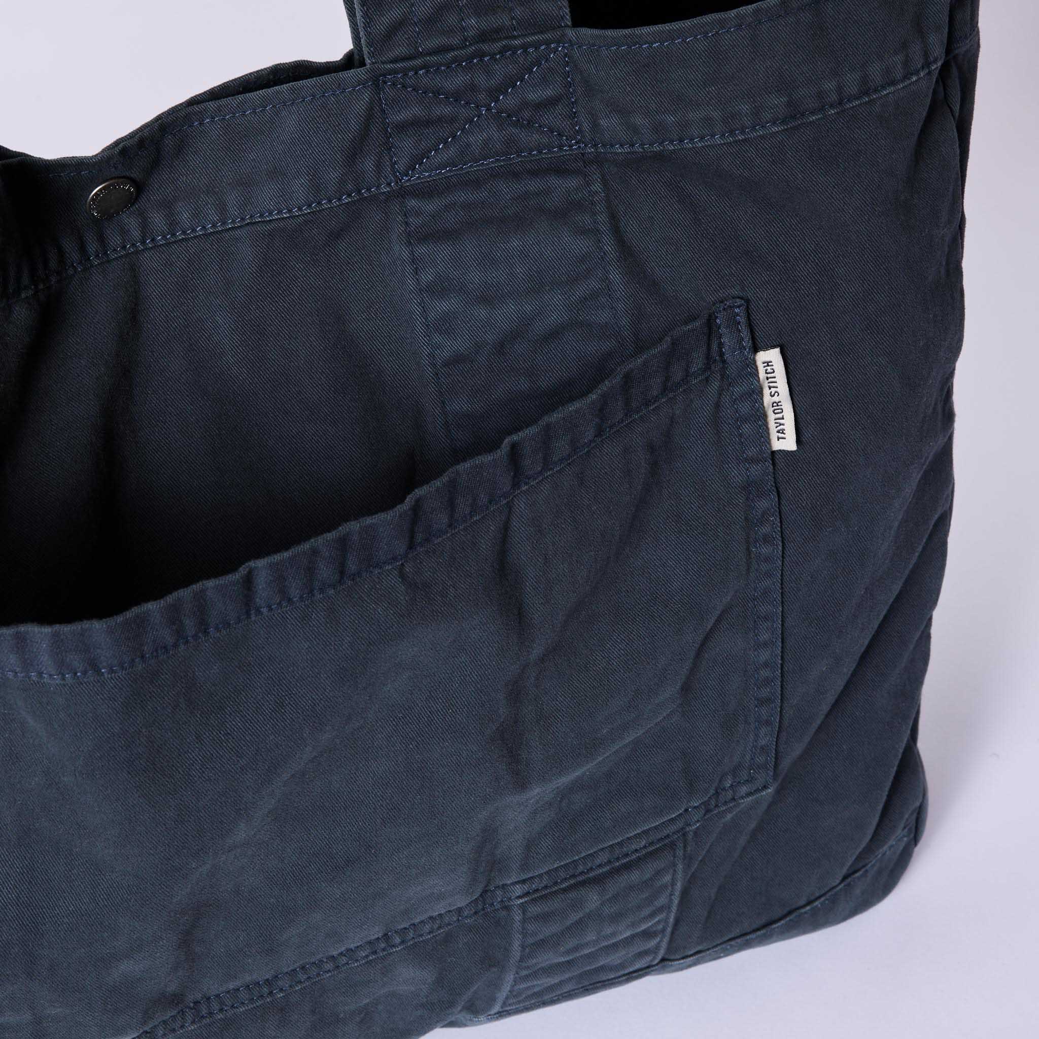 The Foundation Tote in Organic Navy